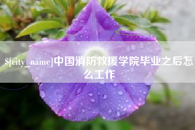 遵化市中国消防救援学院毕业之后怎么工作