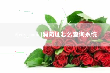 遵化市消防证怎么查询系统