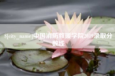 遵化市中国消防救援学院2019录取分数线
