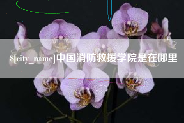 遵化市中国消防救援学院是在哪里