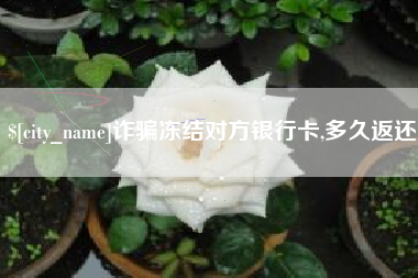 遵化市诈骗冻结对方银行卡,多久返还