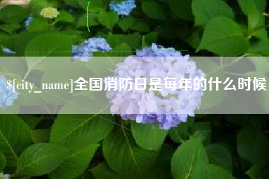 遵化市全国消防日是每年的什么时候