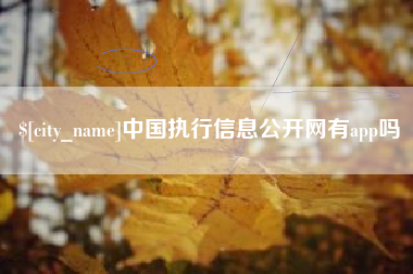 遵化市中国执行信息公开网有app吗