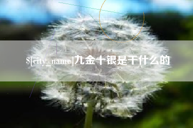 遵化市九金十银是干什么的
