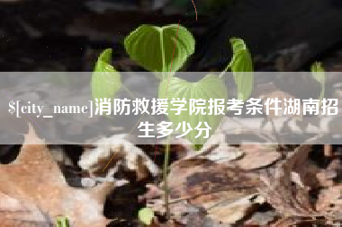遵化市消防救援学院报考条件湖南招生多少分
