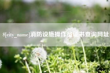 遵化市消防设施操作员证书查询网址
