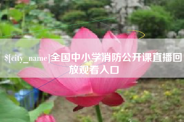 遵化市全国中小学消防公开课直播回放观看入口