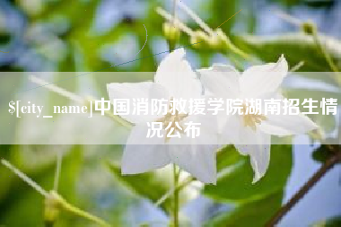 遵化市中国消防救援学院湖南招生情况公布