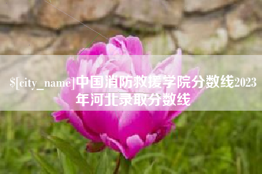 遵化市中国消防救援学院分数线2023年河北录取分数线