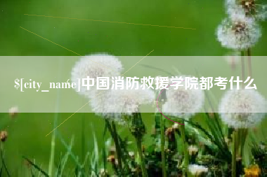 遵化市中国消防救援学院都考什么