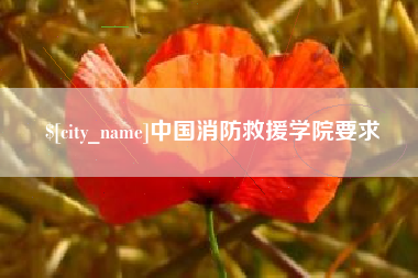 遵化市中国消防救援学院要求