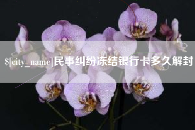 遵化市民事纠纷冻结银行卡多久解封