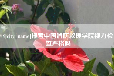 遵化市报考中国消防救援学院视力检查严格吗