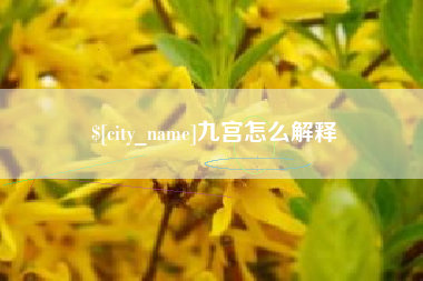 遵化市九宫怎么解释