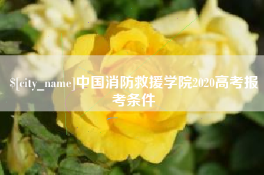 遵化市中国消防救援学院2020高考报考条件