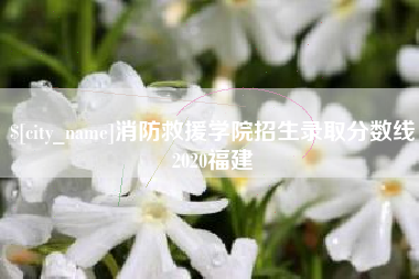 遵化市消防救援学院招生录取分数线2020福建