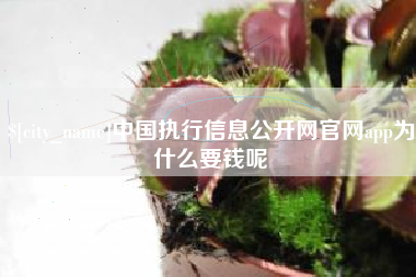 遵化市中国执行信息公开网官网app为什么要钱呢